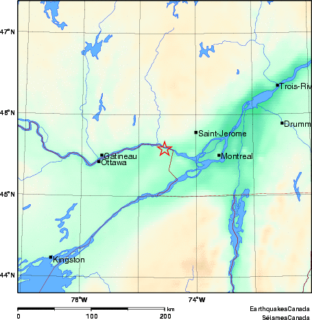 Map of Earthquake Area