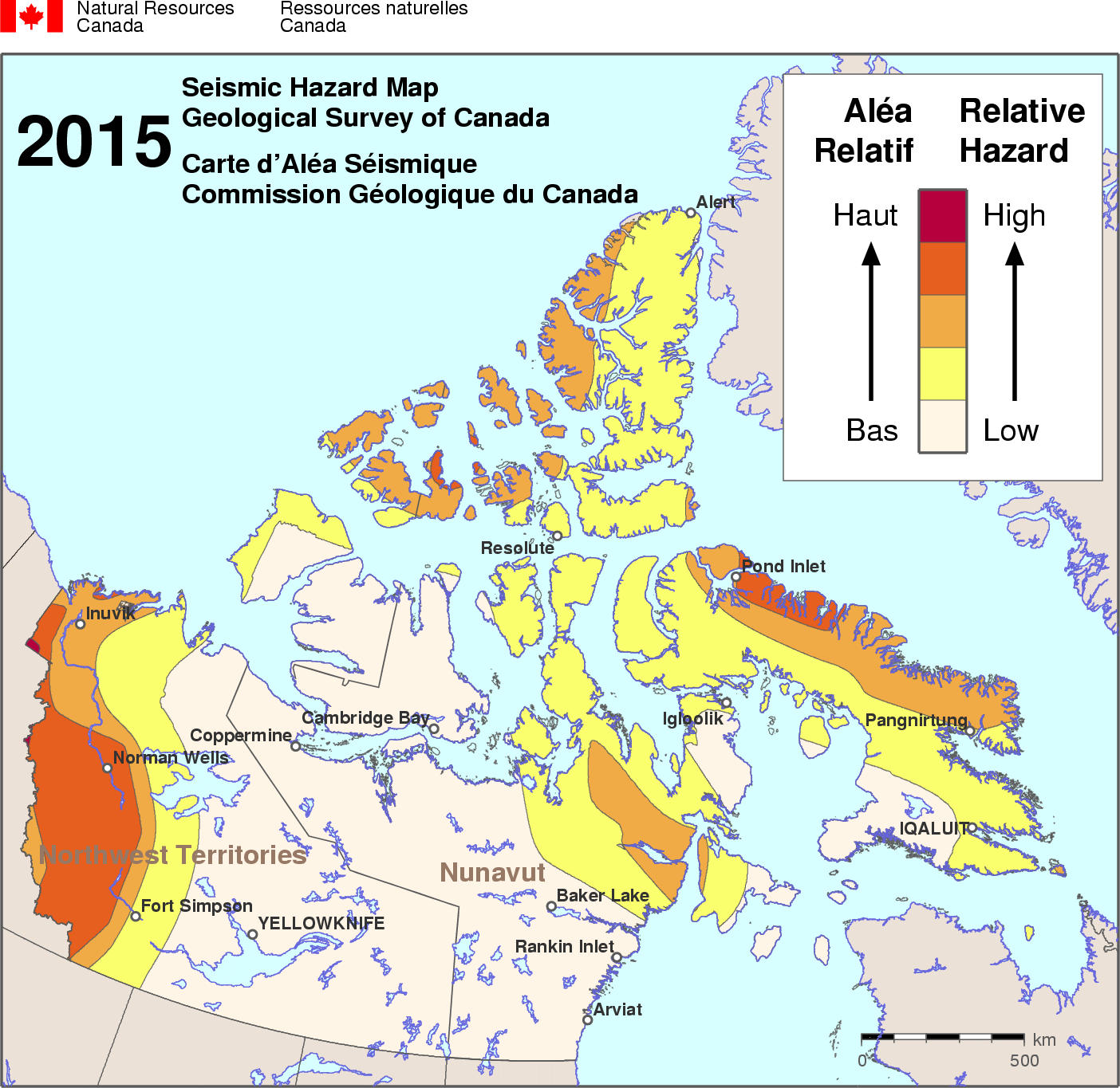 2015 NBCC seismic hazard map - NTNU