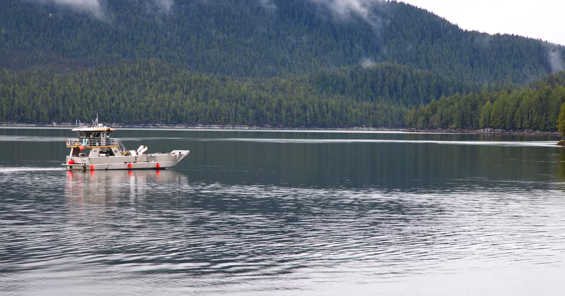 Connected Coast cable-laying boat off BC’s coast