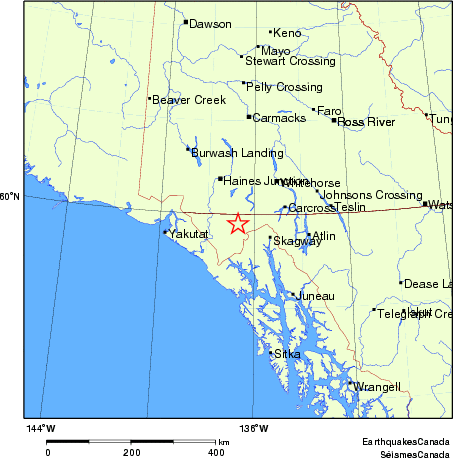Map of Earthquake Localities