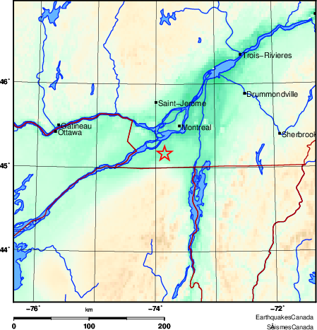 Map of Earthquake Area