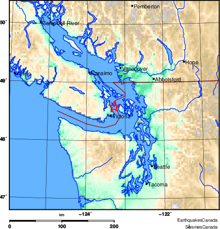 Map of Earthquake Area