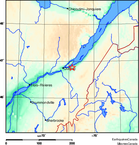 Map of Earthquake Area