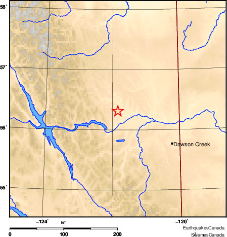 carte des environs du séisme