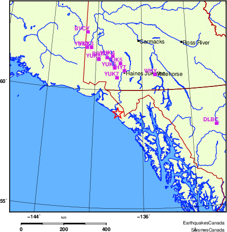 Map of Regional Seismographs