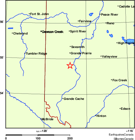 Map of Earthquake Localities