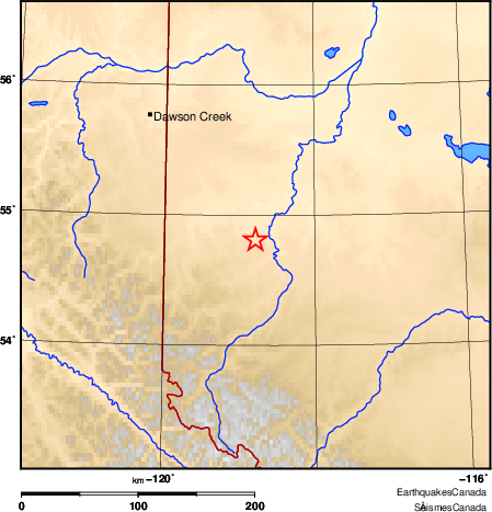 carte des environs du séisme