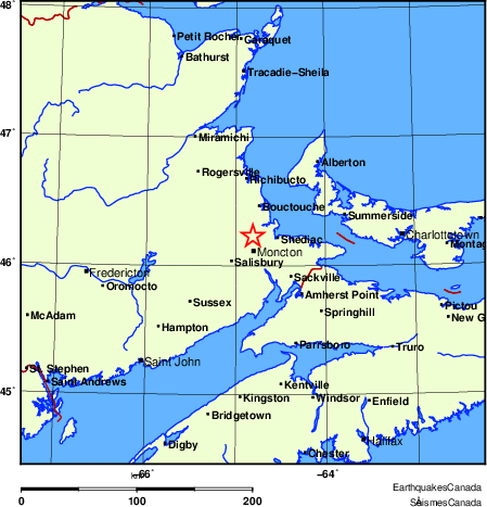 Map of Earthquake Localities