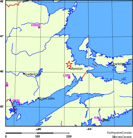 Map of Regional Seismographs