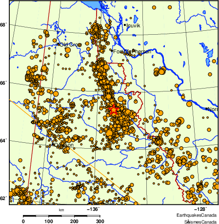 Map of earthquakes magnitude 2.0 and larger, 2000 - present