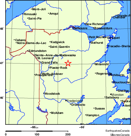 Map of Earthquake Localities