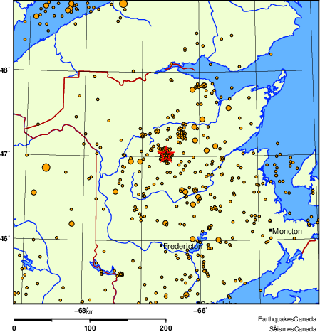 Map of earthquakes magnitude 2.0 and larger, 2000 - present