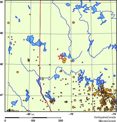 Map of earthquakes magnitude 2.0 and larger, 2000 - present