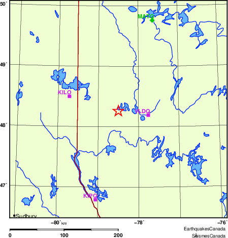 Map of Regional Seismographs