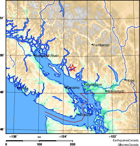 Magnitude 5.1 earthquake in B.C.’s South Coast